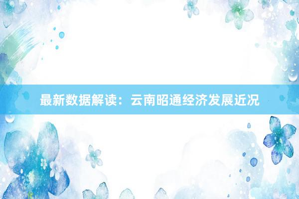 最新数据解读：云南昭通经济发展近况